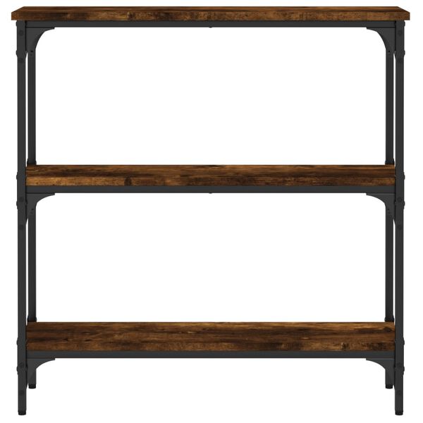 vidaXL Table console ch&ecirc;ne fum&eacute; 75x22,5x75 cm bois d'ing&eacute;nierie