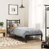 vidaXL Cadre de lit m&eacute;tal sans matelas avec t&ecirc;te de lit noir 80x200 cm
