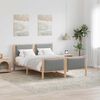 vidaXL Cadre de lit avec t&ecirc;te de lit Gris clair 135 x 190 cm tissu