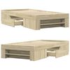 vidaXL Cadre de lit sans matelas chêne sonoma 100x200 cm