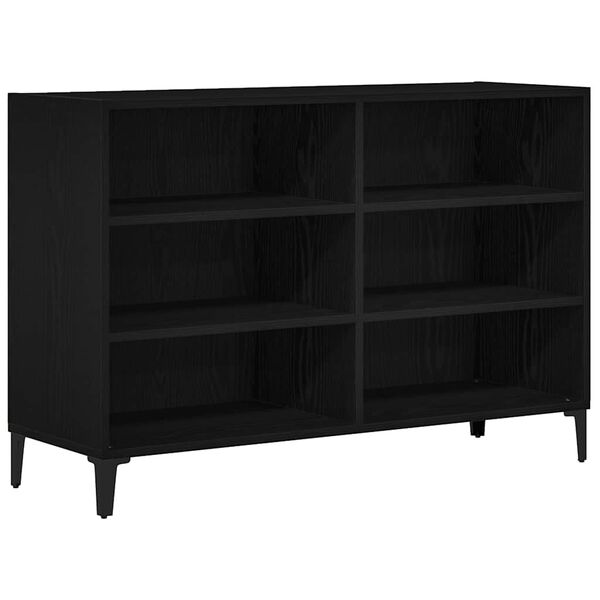 vidaXL Buffet Ch&ecirc;ne noir 103,5 x 35 x 70 cm Bois d'ing&eacute;nierie