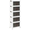 vidaXL Bo&icirc;te de rangement empilable avec roues &agrave; 5 niveaux 28 L