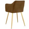 vidaXL Chaises &agrave; manger lot de 4 marron velours