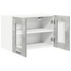 vidaXL Armoire suspendue avec porte 2 pcs Gris b&eacute;ton 60 x 31 x 40 cm