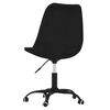 vidaXL Chaises pivotantes &agrave; manger lot de 2 Noir Tissu