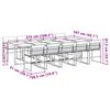 vidaXL Ensemble &agrave; manger de jardin avec coussins 11pcs blanc textil&egrave;ne