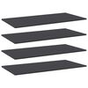 vidaXL Panneaux de biblioth&egrave;que 4 pcs Gris 100x50x1,5 cm Agglom&eacute;r&eacute;