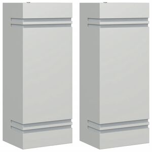 vidaXL Appliques murales d'ext&eacute;rieur 2pcs argent&eacute; acier inoxydable