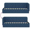 vidaXL Cadre de lit d'angle avec t&ecirc;te de lit Bleu 80 x 200 cm tissu