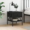 vidaXL Table de chevet noir 40x42x45 cm bois d&rsquo;ing&eacute;nierie