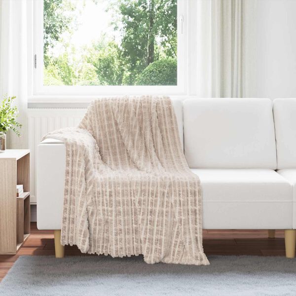 vidaXL Jet&eacute; Beige 150 x 130 cm Toison