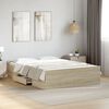 vidaXL Cadre de lit avec tiroirs sans matelas ch&ecirc;ne sonoma 140x190 cm