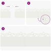 vidaXL Bordures de pelouse 30 pcs Blanc 103 x 0,05 x 22 cm Acier