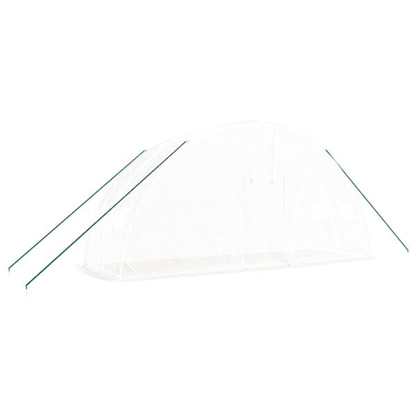 vidaXL Serre avec cadre en acier blanc 12 m&sup2; 6x2x2,85 m