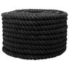 vidaXL Corde en coton 16 mm 100 m Noir 100% Coton