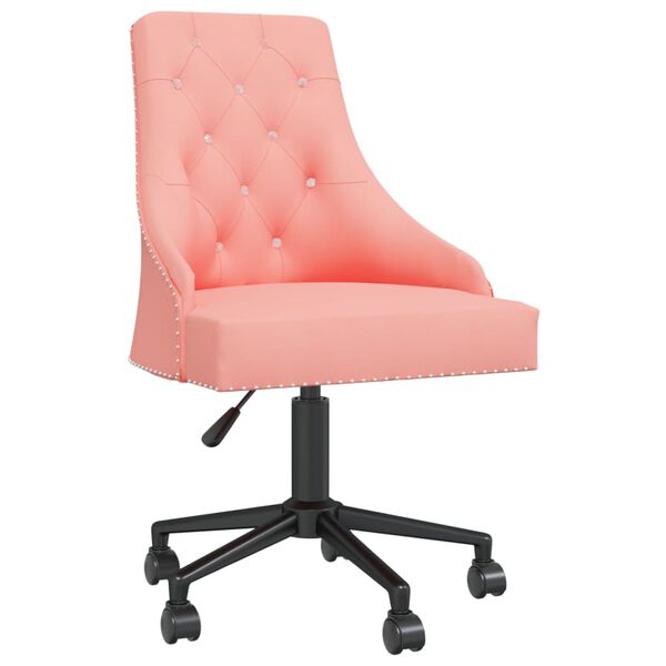 vidaXL Chaises pivotantes &agrave; manger lot de 2 Rose Velours