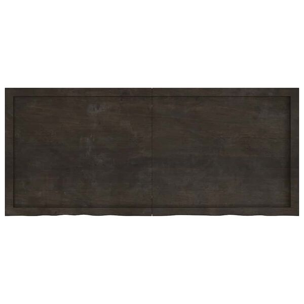 vidaXL &Eacute;tag&egrave;re murale marron fonc&eacute; bois ch&ecirc;ne massif trait&eacute;