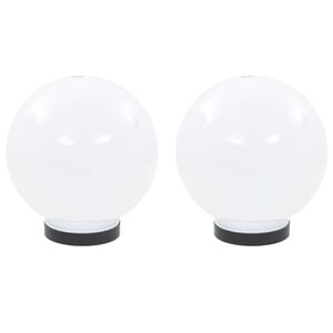 vidaXL Lampe &agrave; LED sous forme de boule 2 pcs Sph&eacute;rique 20 cm PMMA