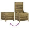 vidaXL Repose-pied de jardin 62x63,5x53,5 cm bois de pin impr&eacute;gn&eacute;