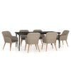 vidaXL Ensemble &agrave; manger de jardin et coussins 7 pcs Marron