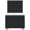 vidaXL Sommier &agrave; lattes de lit avec matelas Noir 90x200 cm Similicuir