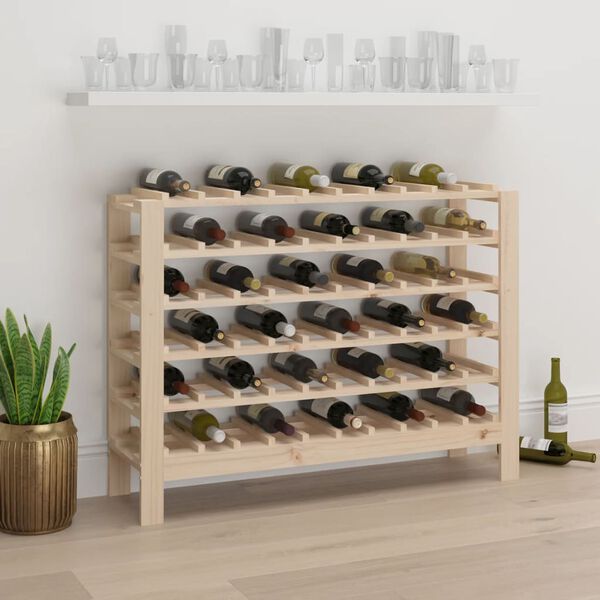vidaXL Casier &agrave; vin 109,5x30x82 cm Bois de pin massif