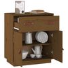 vidaXL Buffet Marron miel 65,5x40x75 cm Bois massif de pin