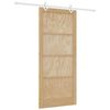 vidaXL Porte coulissante Marron 93 x 211 cm Pin massif