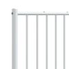 vidaXL T&ecirc;te de lit m&eacute;tal blanc 120 cm