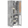 vidaXL Buffet haut Gris b&eacute;ton 69,5x34x180 cm Bois d'ing&eacute;nierie