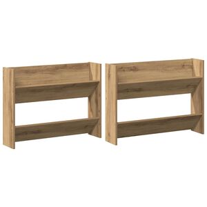 vidaXL Cabinet &agrave; chaussures 2 pc 81 x 18 x 60 cm Bois d'ing&eacute;nierie