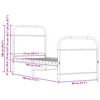 vidaXL Cadre de lit sans matelas chêne fumé 75x190cm bois d'ingénierie