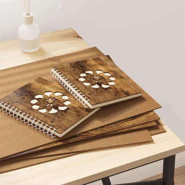 vidaXL Panneaux d&eacute;coratifs 50 pcs Ch&ecirc;ne fum&eacute; 30 x 42 x 0,27 cm