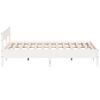 vidaXL Cadre de lit sans matelas blanc 200x200 cm bois massif de pin