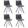 vidaXL Chaises &agrave; manger lot de 4 noir similicuir