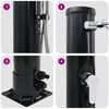 vidaXL Douche solaire ext&eacute;rieure Noir 217 cm PVC et Aluminium