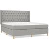 vidaXL Sommier &agrave; lattes de lit avec matelas Gris clair 160x200cm Tissu