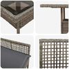 vidaXL Ensemble de salle à manger pour jardin 3 pcs Gris Poly rotin