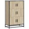 vidaXL Buffet haut ch&ecirc;ne sonoma 68x35x106,5 cm bois ing&eacute;nierie m&eacute;tal