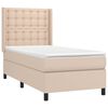 vidaXL Sommier &agrave; lattes de lit matelas LED Cappuccino 100x200 cm