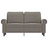 vidaXL Canap&eacute; &agrave; 2 places Gris clair 120 cm Velours