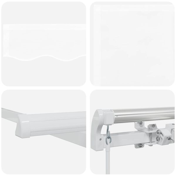 vidaXL Auvent Rétractable Blanc 400 × 300 cm Polyester