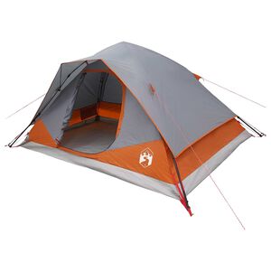 vidaXL Tente Instantan&eacute;e avec toit Gris et orange 305 x 215 x 140 cm