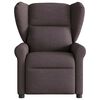 vidaXL Fauteuil de massage inclinable Marron fonc&eacute; Tissu
