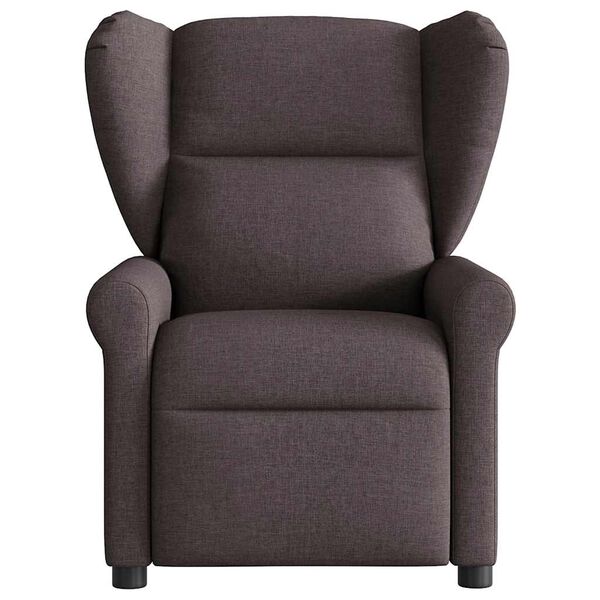 vidaXL Fauteuil de massage inclinable Marron fonc&eacute; Tissu