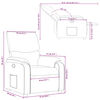 vidaXL Fauteuil inclinable Cr&egrave;me Tissu
