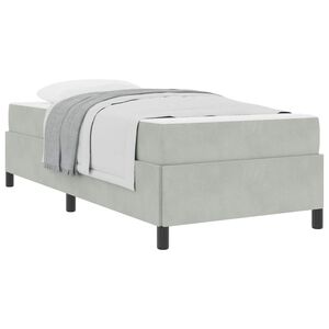 vidaXL Cadre de lit Gris clair 80 x 200 cm tissu