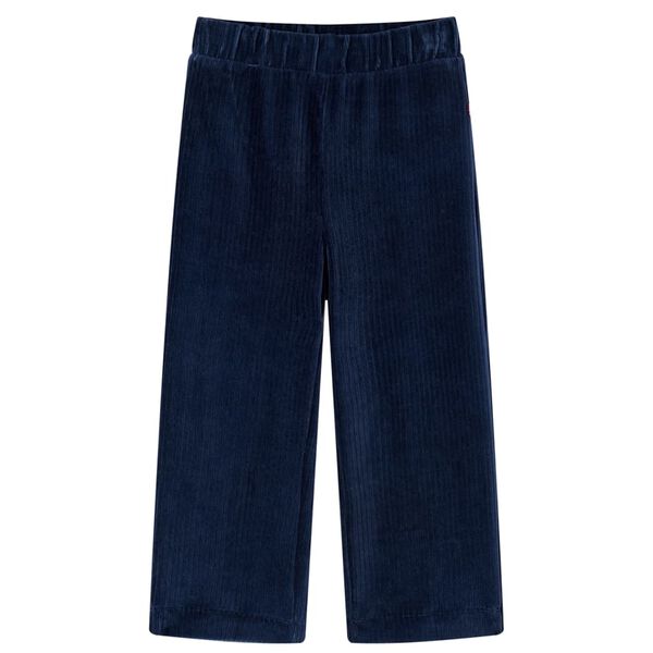 Pantalons pour enfants velours c&ocirc;tel&eacute; bleu marine 140