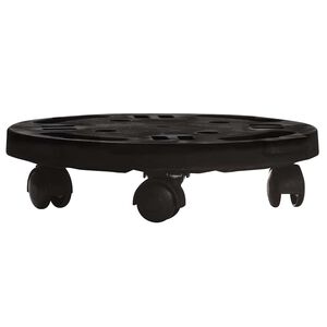 vidaXL Support sur roulettes pour plantes Diam&egrave;tre 30 cm Noir 170 kg