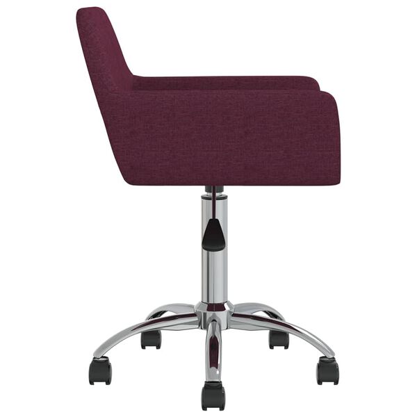 vidaXL Chaises &agrave; manger pivotantes lot de 2 violet tissu